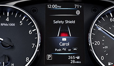 2023 Nissan Qashqai gauge cluster showing hands-free text messaging assistant