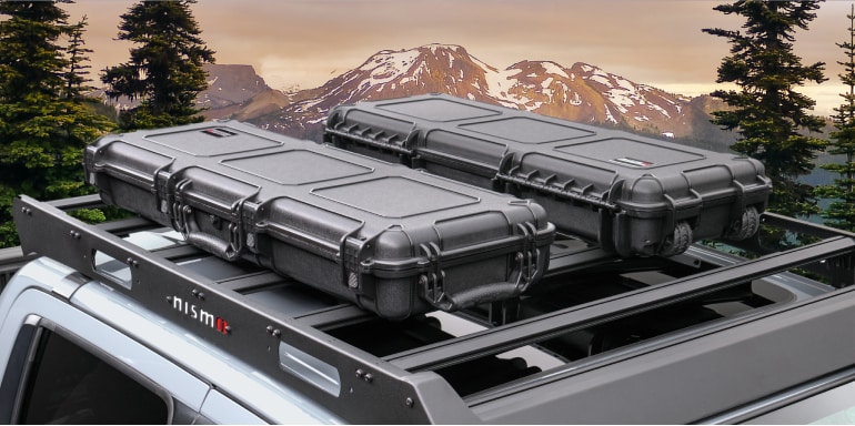Top rack storage for towing and camping