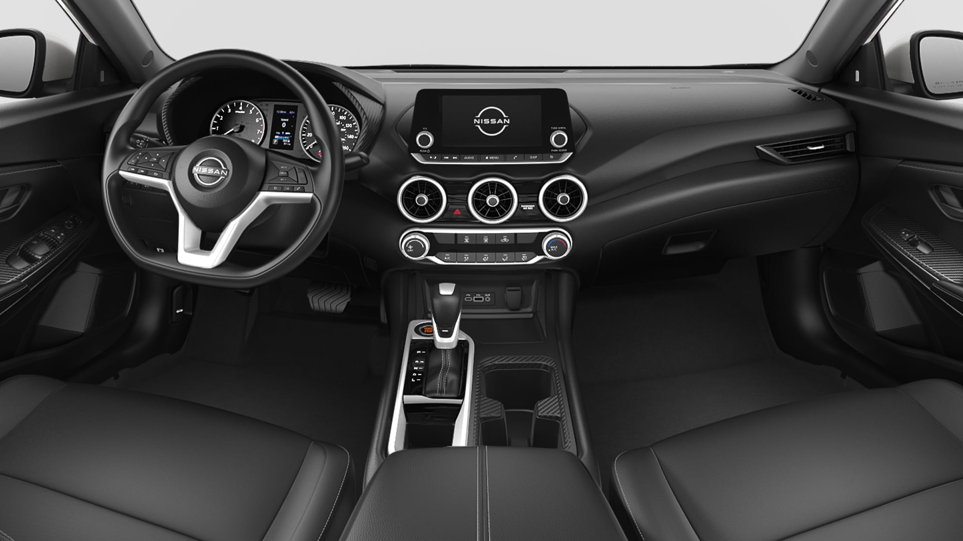 2024 Nissan Sentra interior 360 shown in Charcoal Cloth