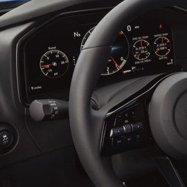A steering wheel with launch control