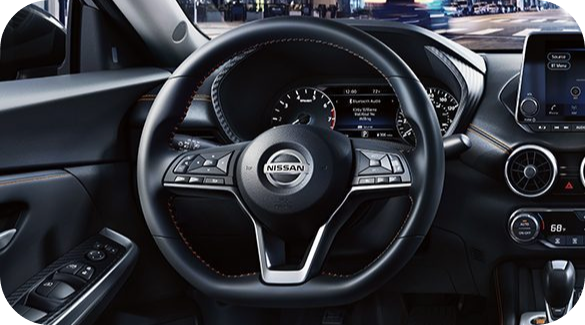 View of the Nissan Sentra heated steering wheel