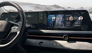 2023 Nissan Ariya 12-inch display to illustrate connectivity. 