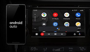 2022 Nissan Qashqai touch screen showing Android auto screen