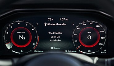2023 Nissan Z 12.3-inch digital display in normal mode.