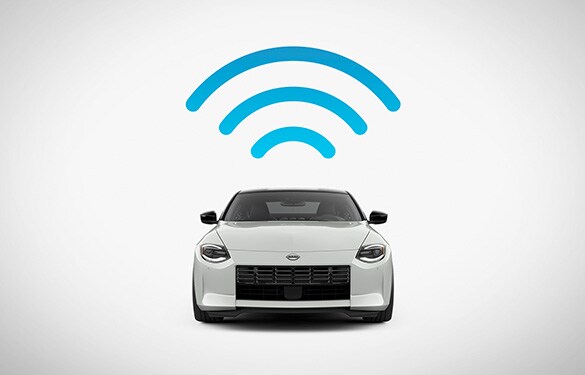 2023 Nissan Z with wi-fi symbol over it.