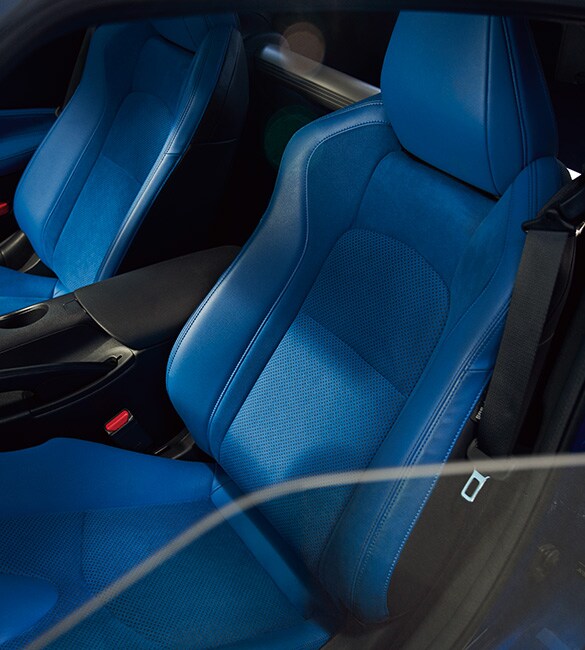 2023 Nissan Z blue interior cockpit showing performance seat detail