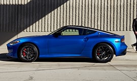 2023 Nissan Z in blue silhouette view.