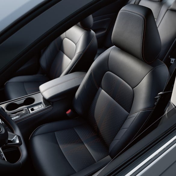 Black leather front seats in 2024 Nissan Altima
