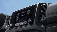 2023 Nissan Frontier front console and touch-screen.
