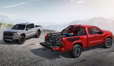 2023 Nissan Frontiers on mountaintop