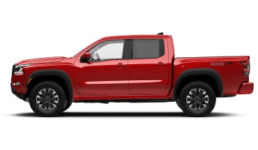 2023 Nissan Frontier profile to illustrate zone body construction.
