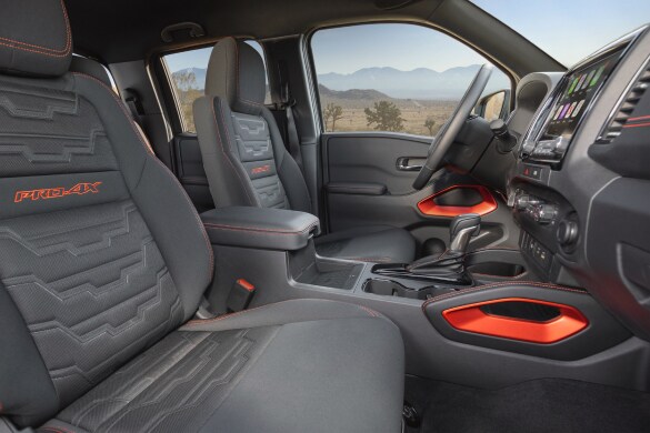 2023 Nissan Frontier interior view of dashboard