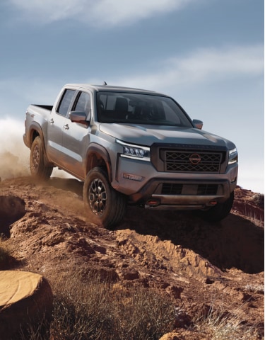 2024 Nissan Frontier off-roading down hill
