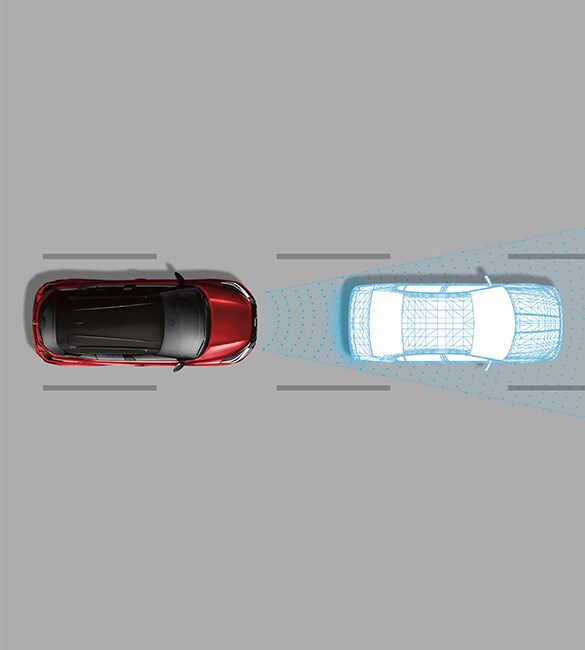Nissan Kicks showing intelligent forward collision warning technology