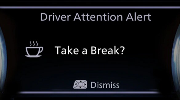 Nissan Kicks showing intelligent driver awareness display