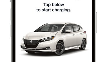 2023 Nissan LEAF Nissanconnect EV and Services app showing charging information