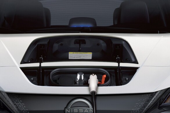 2023 Nissan LEAF showing charging ports
