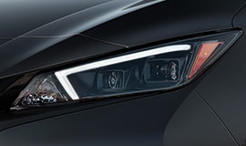 2023 Nissan LEAF close up of headlight