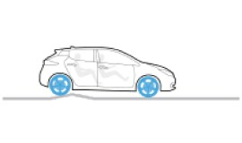 2024 Nissan LEAF active ride control illustrating by car going over speed bump