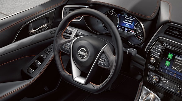 2023 Nissan Maxima heated D-shaped steering wheel.