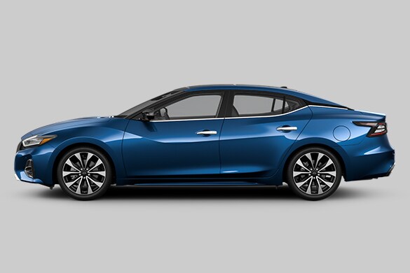 2023 Nissan Maxima in profile to illustrate floating roof exterior design.