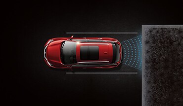 2023 Nissan Murano overhead view demonstrating rear automatic braking feature.