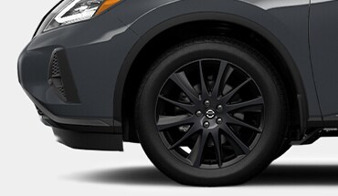 2023 Nissan Murano Midnight Edition 20-inch black aluminium alloy wheels. 