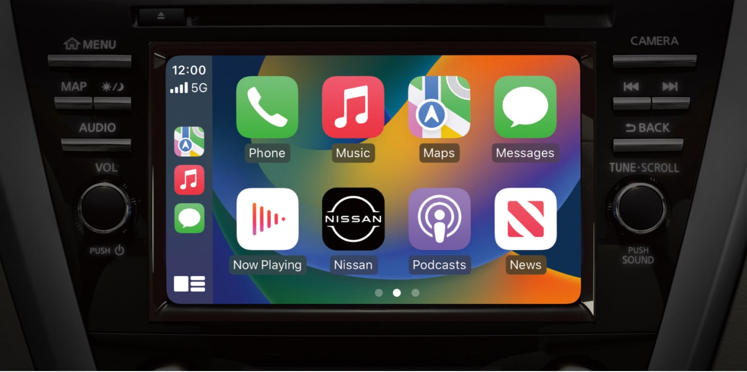 Apple Carplay on the touchscreen display in the 2024 Nissan Murano 