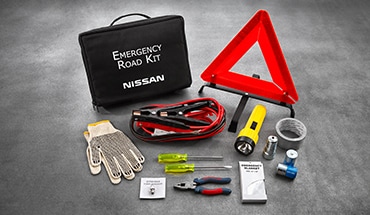 2023 Nissan Rogue emergency road kit. 