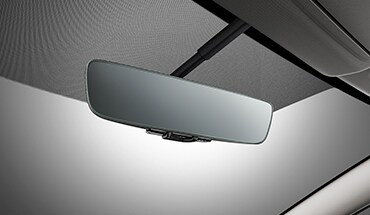 2023 Nissan Rogue frameless auto-dimming rearview mirror with universal remote. 