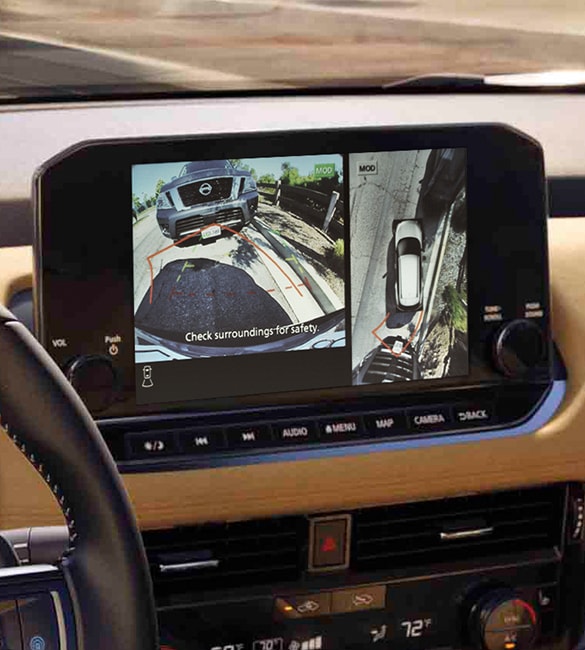 2023 Nissan Rogue display of backup camera to illustrate Intelligent Around View Monitor.