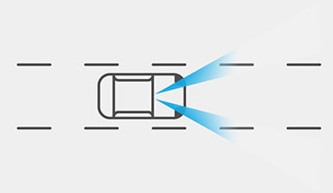 2023 Nissan Rogue illustration of car using Intelligent Lane Intervention.