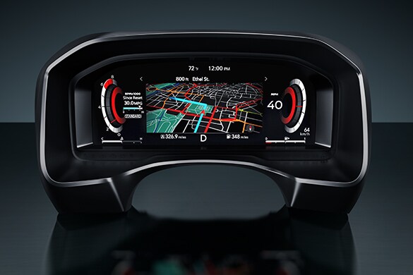 2023 Nissan Rogue showing customizable digital gauge display.