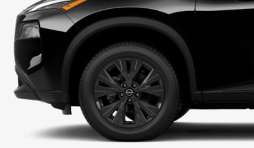 2023 Nissan Rogue Midnight Edition 18-inch gloss black wheels. 