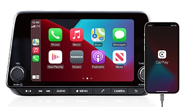 2022 Nissan Sentra showing touch-screen with apple carplay apps