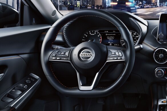 2022 Nissan Sentra showing D-shaped steering wheel