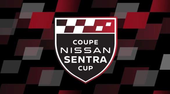Nissan Sentra Cup logo on checkered background