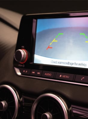 Nissan Sentra rear view camera and monitor screen
