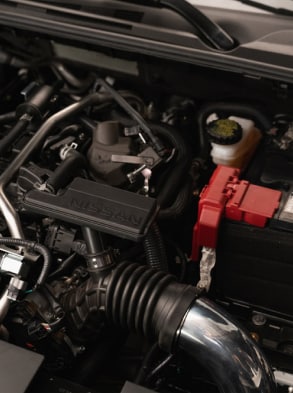 Closeup of Nissan Sentra engine