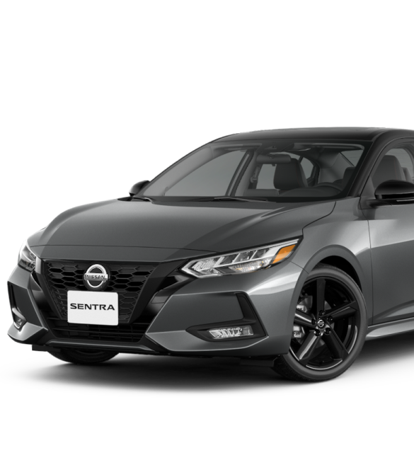 Front and side profile of Nissan Sentra midnight edition