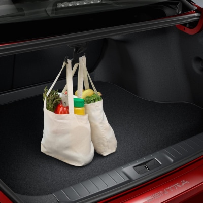 2024 Nissan Sentra view of  trunk space and shopping bag hook