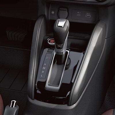 View of 2024 Nissan Versa transmission gearshift