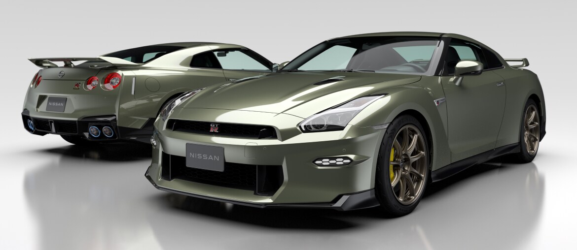 Two 2024 Gt-R T-spec facing opposite directions