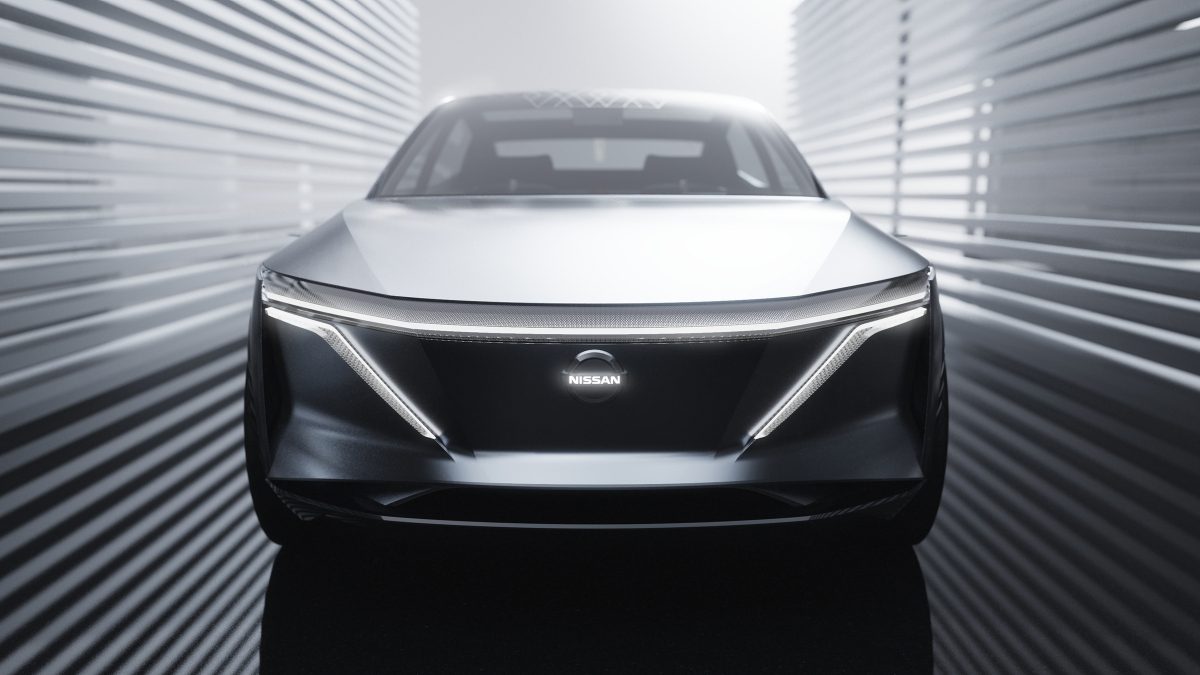 Front of a liquid metal Nissan IMS Concept Car