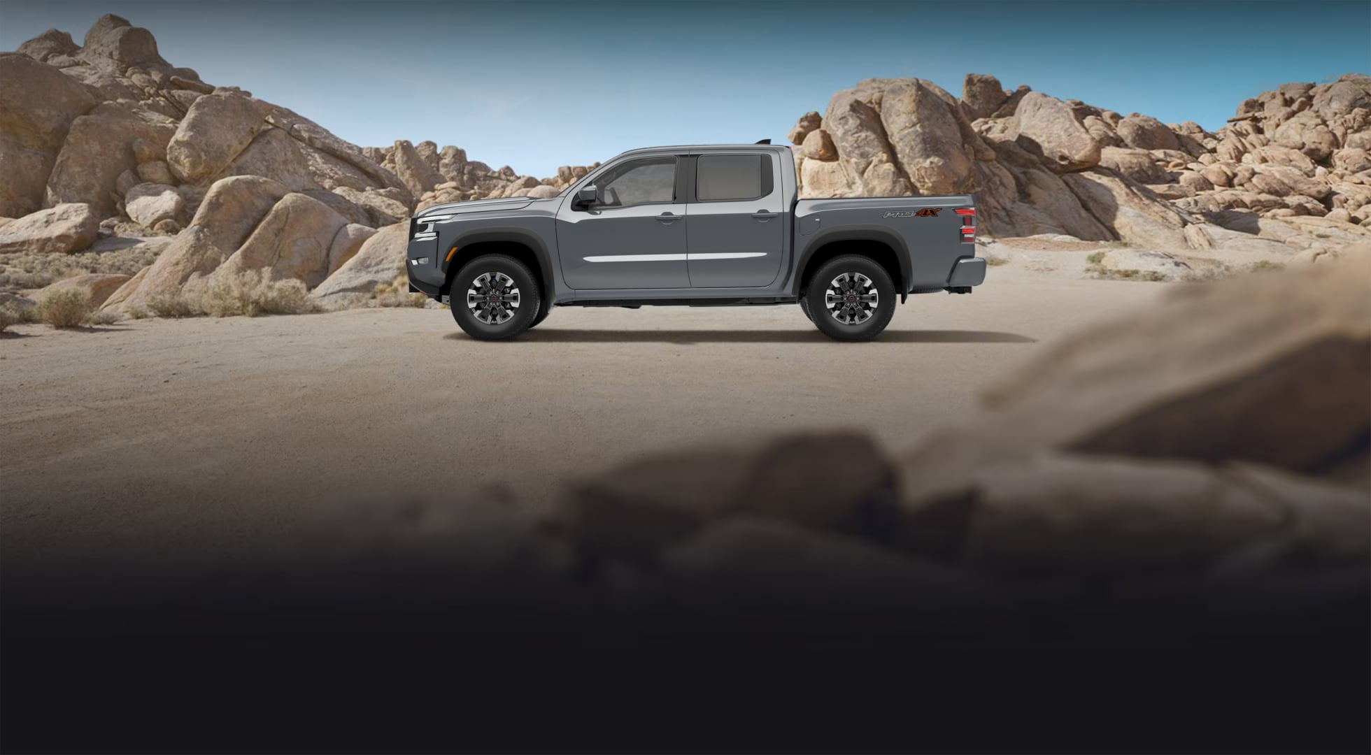2023 Nissan Frontier in profile outdoors.
