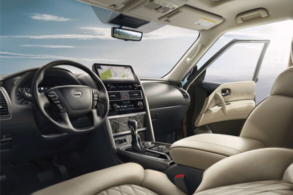 2023 Nissan Armada interior view showing premium dash