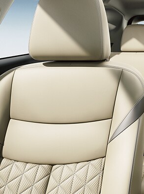 2023 Nissan Murano closeup of semi-aniline leather-appointed seats.