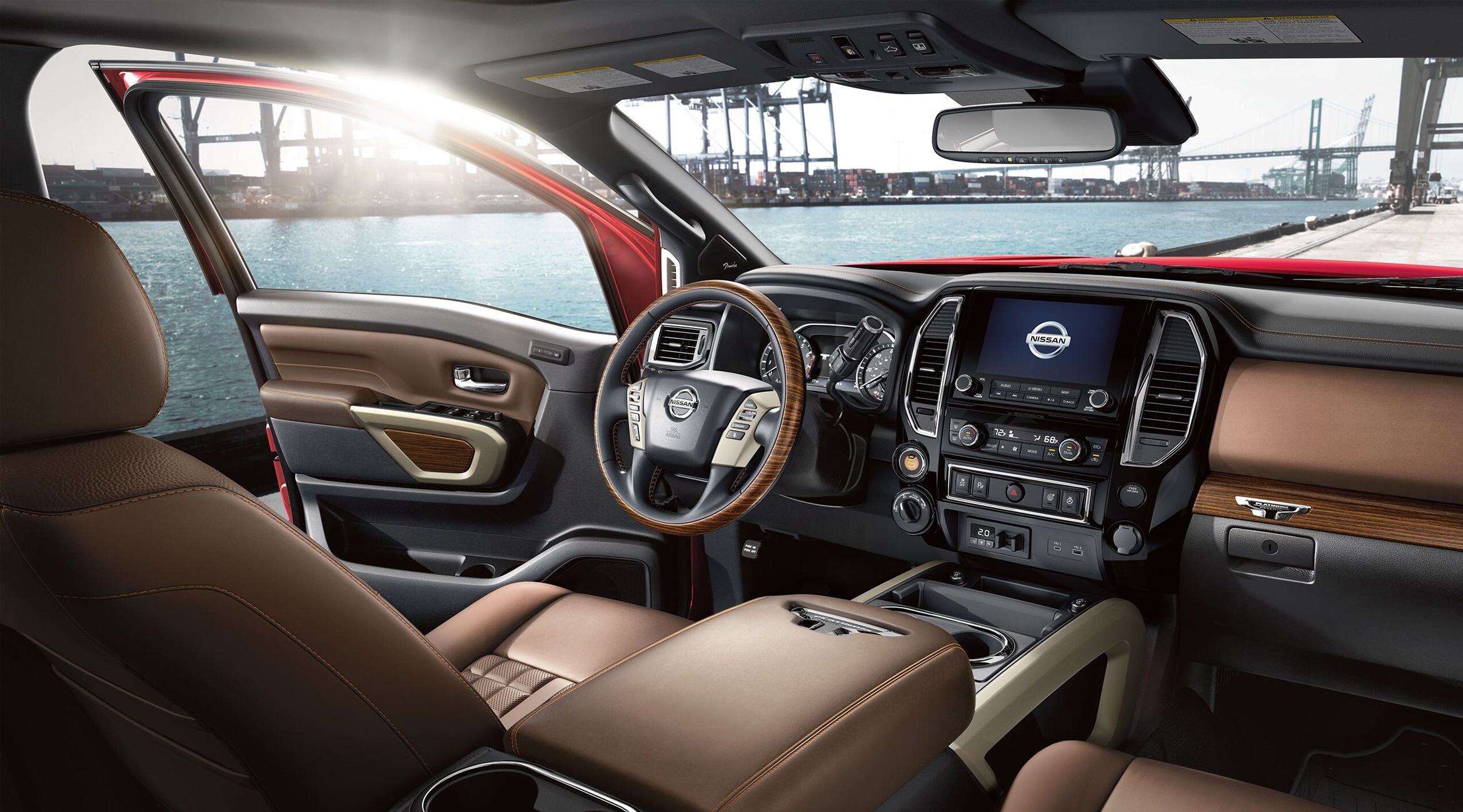 Spacious interior in the Nissan Titan and Nissan Titan XD truck